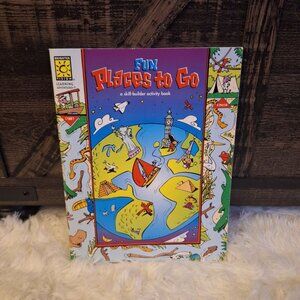 Vintage Activity Book Fun‎ Places To Go Kid Child Puzzles Maze Connect The Dots